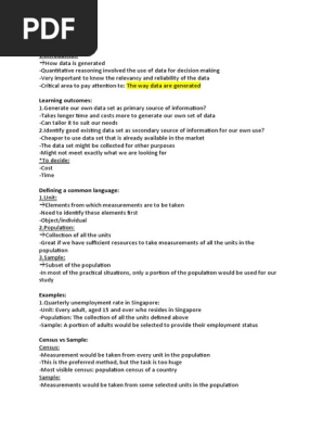 Sampling part 1 notes 