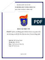 Báo cáo thực tế - Nghiên cứu không gian văn hóa di sản trong phát triển du lịch vùng ven đô Hà Nội (Địa bàn thực tế huyện Đông Anh)