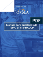 Manual para Auditorias de Bpa, BPM Y Haccp: Elaborado Por