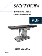 Skytron 3600 Ultra Slide Operating Table - User Manual