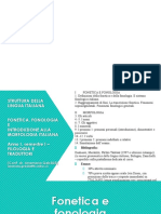 Fonetica e Fonologia. Definizioni e Classi Di Suoni