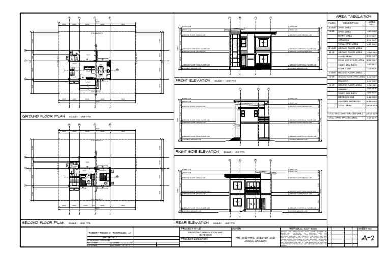 Area Tabulation: A Mark Description A-00 B C D A B C D Area | PDF