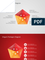 FF0080 01 Free Origami Pentagon Powerpoint Diagram 4x3