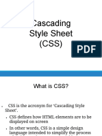 Cascading Style Sheet (CSS)