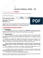 Reglement Interieur FELZINS 2022 23