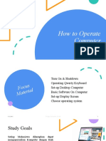 How to Operate a Computer Basics