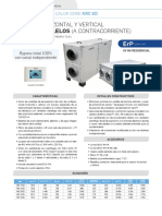 Ficha de Producto (ES) - Recuperador de Calor Kosner KRC 5 ED BP-PH-SV 3650m3 - H Vertical Apto para Contro