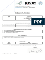 Declaracion de Conformidad (ES) - Recuperador de Calor Kosner KRC 5 ED BP-PH-SV 3650m3 - H Vertical Apto P