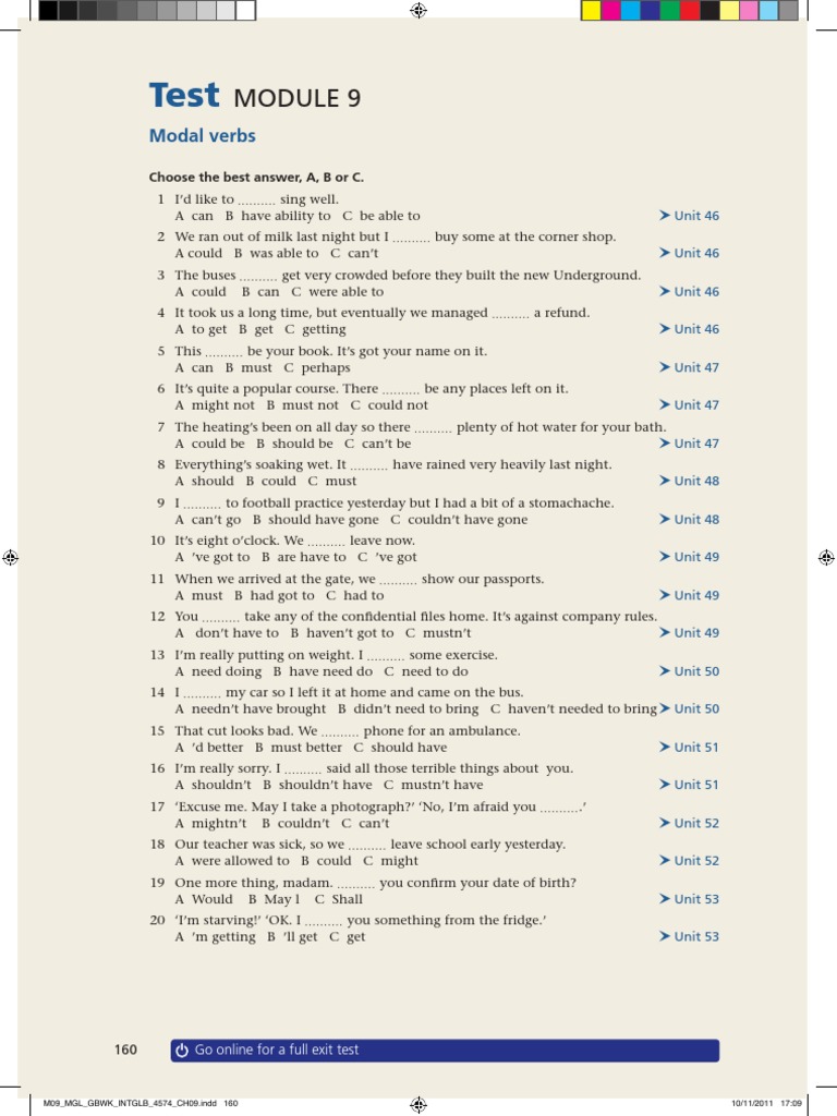 All Modal Verbs Review Pdf