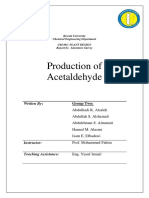 Production of Acetaldehyde: Written by