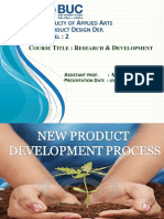 RESEARCH & DEVELOPMENT NEW PRODUCT DEVELOPMENT PROCESS