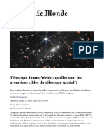 Télescope James-Webb - Les Premières Cibles Du Télescope Spatial