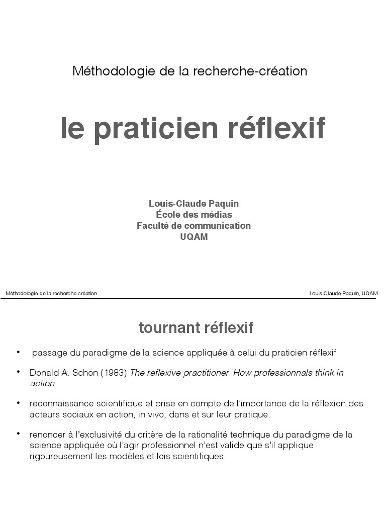Praticien Reflexif | PDF | Épistémologie | Théorie