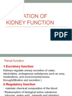 Evaluation of Kidney Function