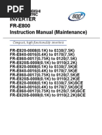 Mitsubishi E800 Manual - Maintenance