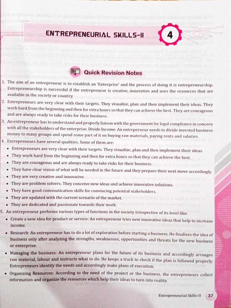 Entrepreneurial Skills Pdf