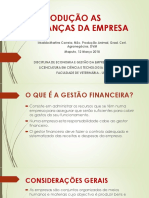 Aula 1 - INTRODUÇÃO AS FINANÇAS DA EMPRESA