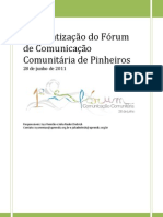 Sistematização do 1º Fórum de Comunicação Comunitária de Pinheiros