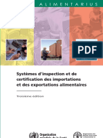 Systèmes D'inspection Et de Certification Des Importations Et Des Exportations Alimentaires