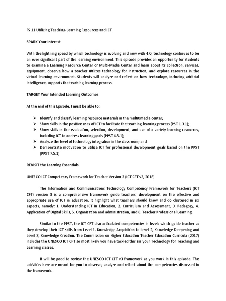 FS 1 Episode 11 | PDF | Educational Technology | Massive Open Online Course