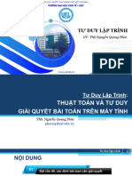 Thuật toán và tư duy giải quyết bài toán trên máy tính