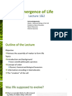 Lecture 1-2 Emergence of Life