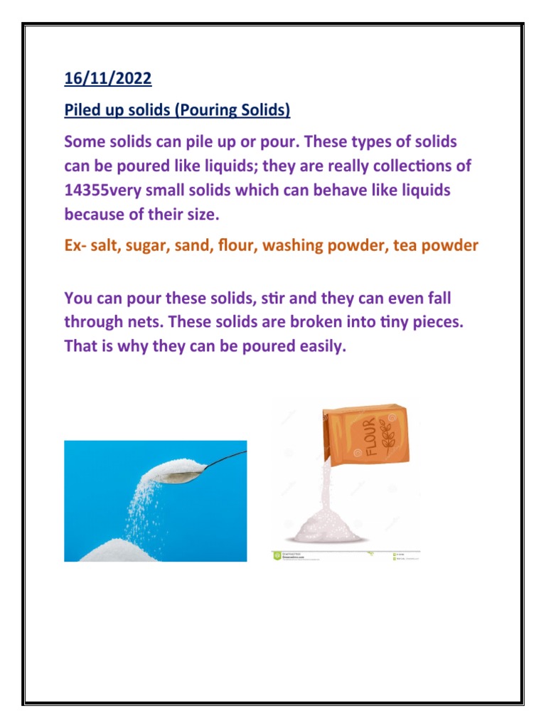 Pouring Solids PDF