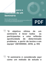 Diretrizes para realização de seminário