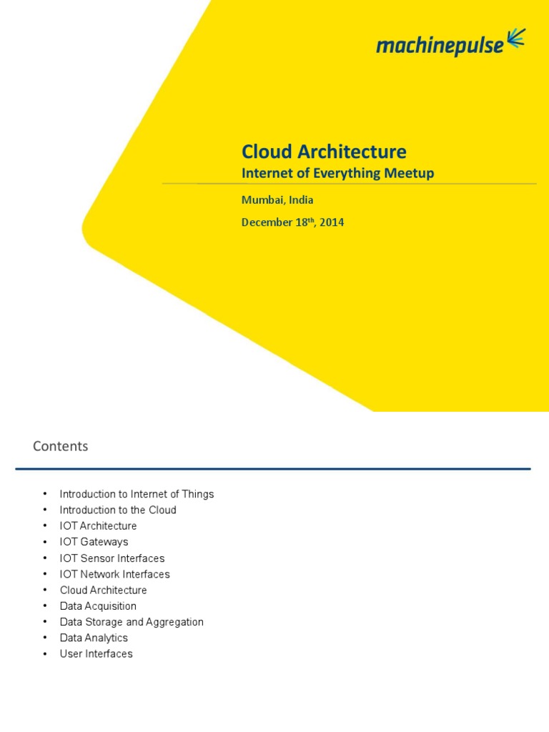 IoT Cloud Architecture Overview | PDF