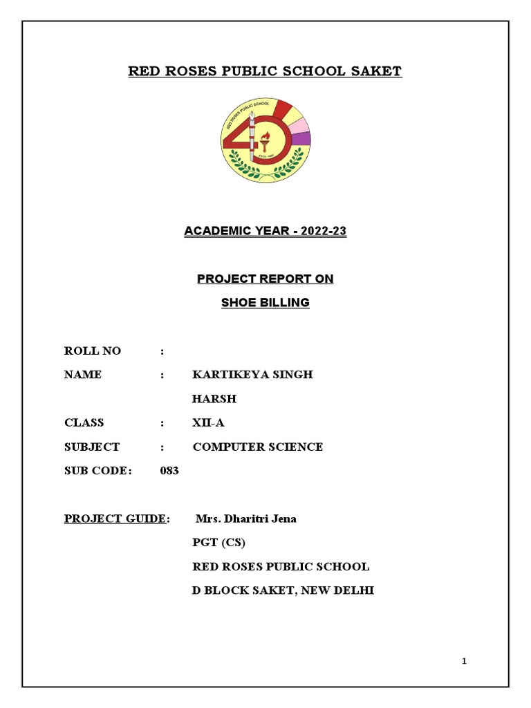 Shoe Billing Project XII-A | PDF | Software Testing | System