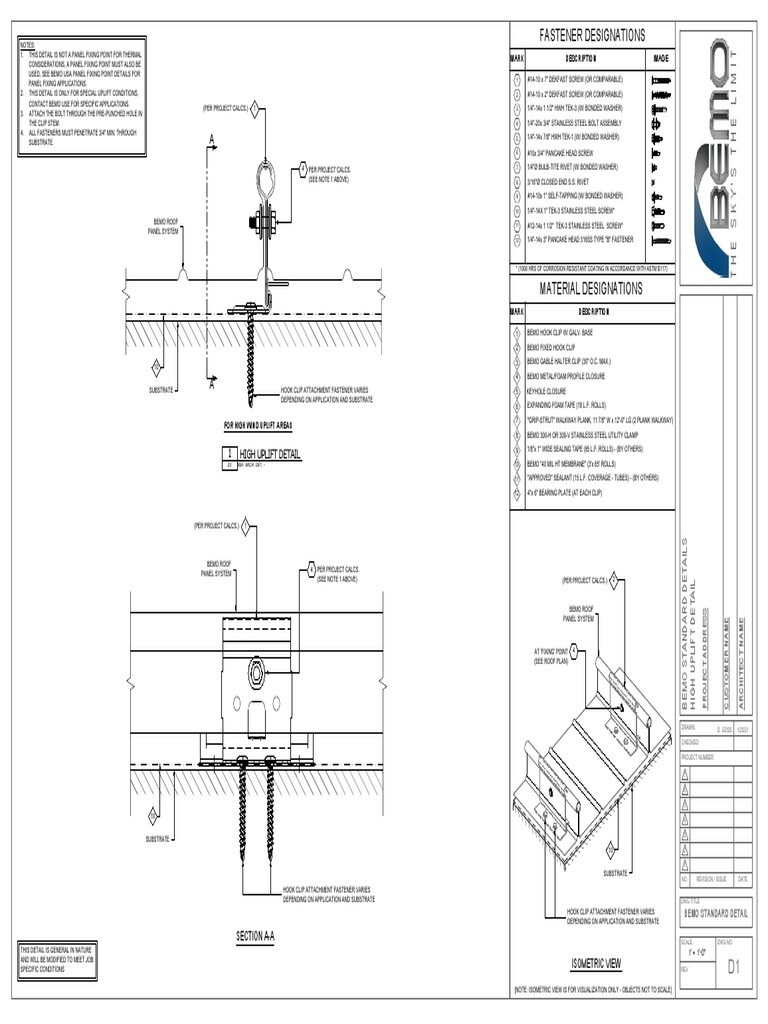 09 High Uplift Detail PDF Screw Civil Engineering