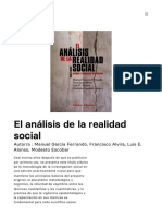 El análisis de la realidad social - Alianza Editorial