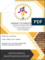 Geotechnical investigation report for proposed building construction