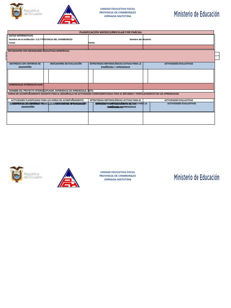 Ejemplo de Plan de Trabajo Educativo | PDF | Aprendizaje | Evaluación