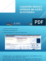 Cadastro Único e solicitação de interesse em ação de extensão