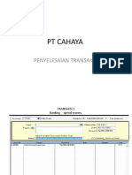 Penyelesaian Input Transaksi PT CAHAYA