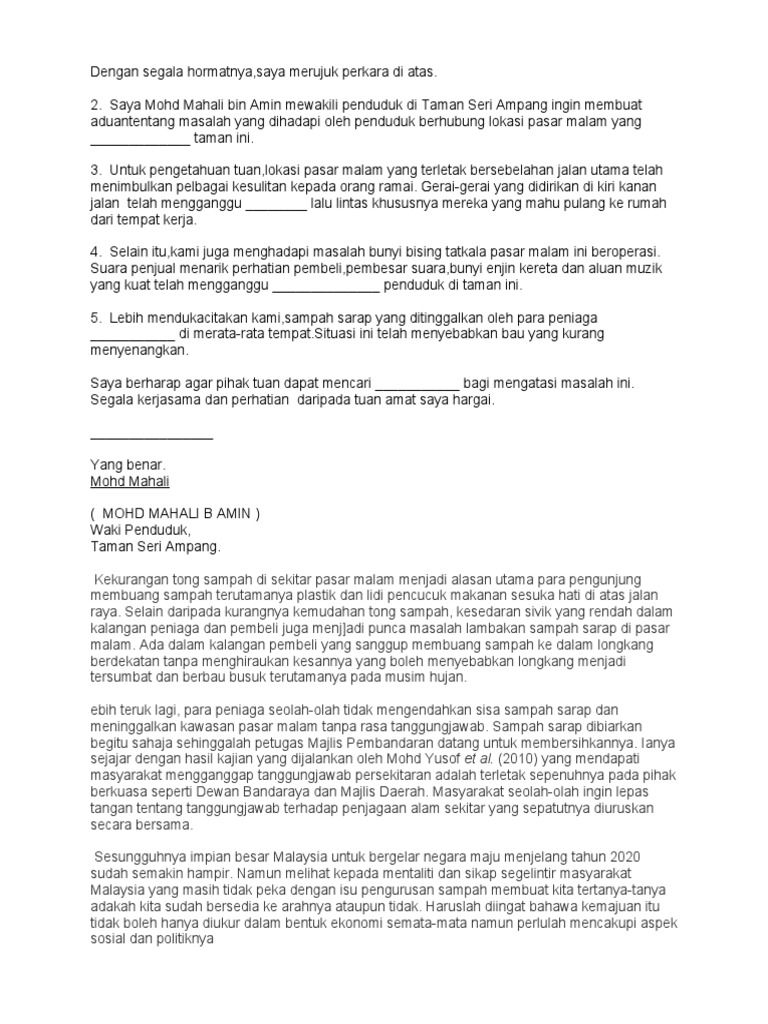 Karangan Pasar Malam Pdf