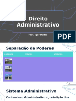 1.2 Separação de Poderes, Sistema Administrativo e Conceito de Direito Administrativo Igor Daltro