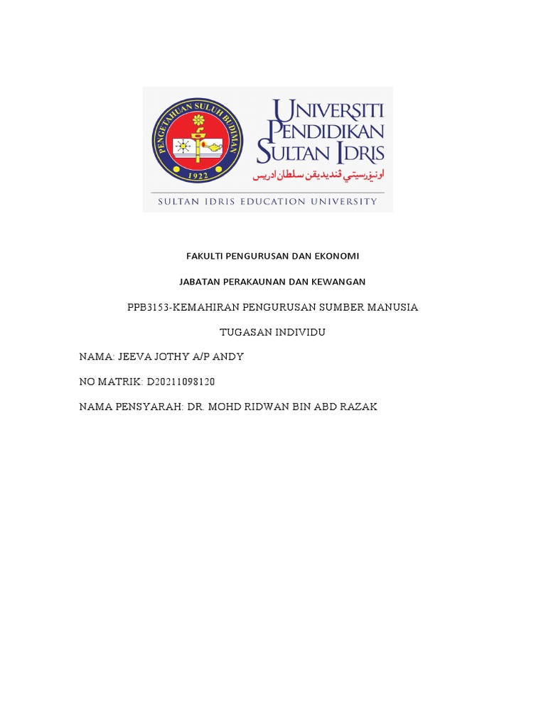 HRM Individual Assignment | PDF