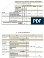 Chronogramme Des Concours Administratifs 2018