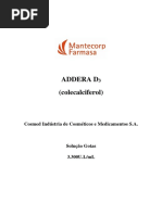 Bula do Addera D: Uso e Precauções | PDF | Vitamina D | Vitamina