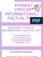 TYPES OF INFORMATIONAL TEXT