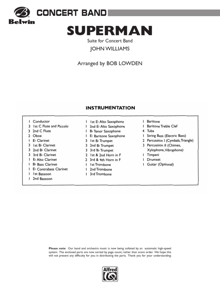 Superman Suite for Concert Band | PDF | Art