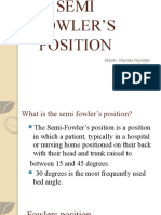 Semi Fowler's Position