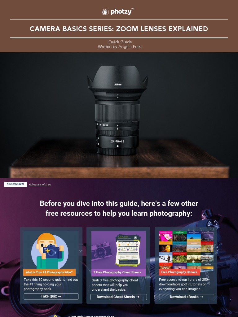 Zoom Lenses Explained PDF Camera Lens Zoom Lens