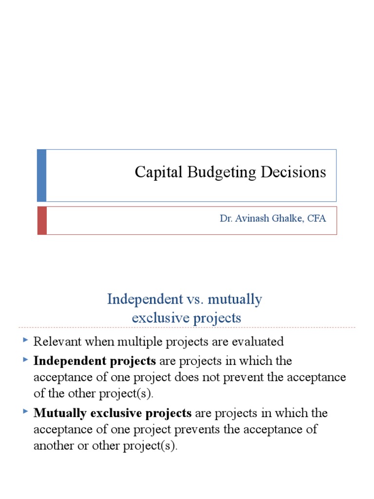 Capital Budgeting Overview | PDF | Net Present Value | Internal Rate Of ...