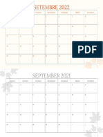 Orange Simple September 2021 Printable Calendar