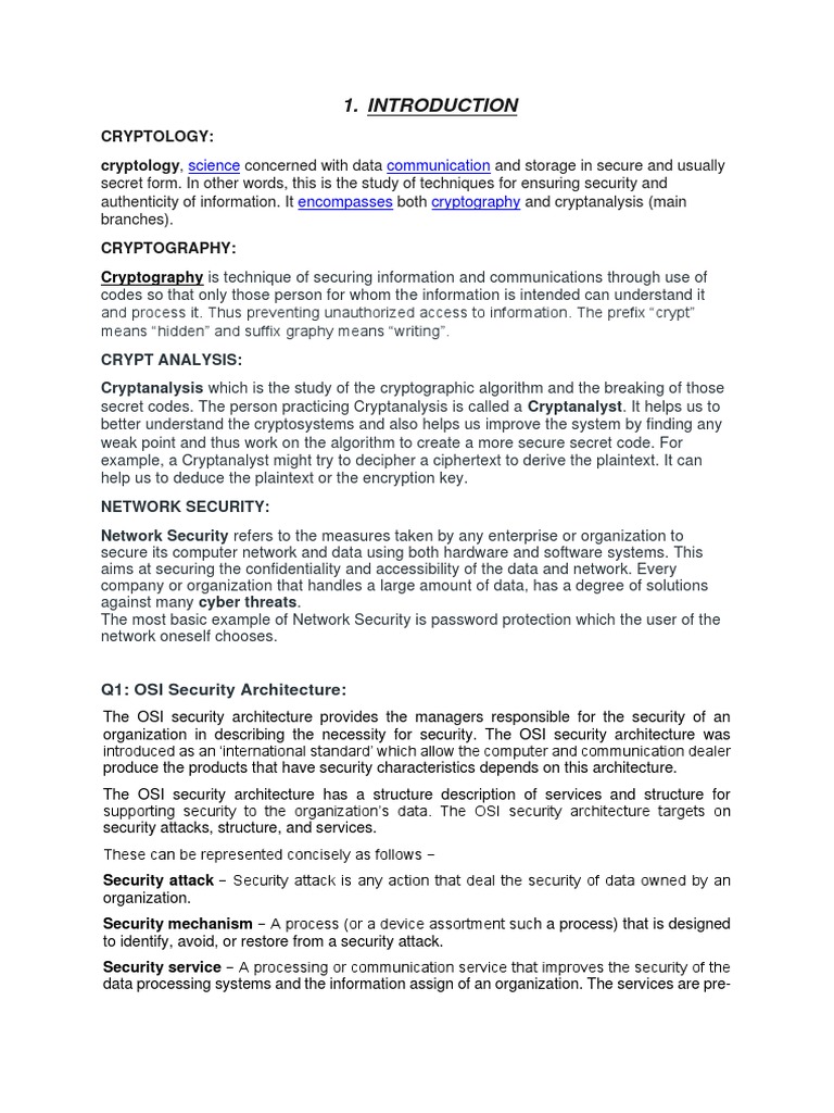 NSC Notes | PDF | Cryptography | Encryption