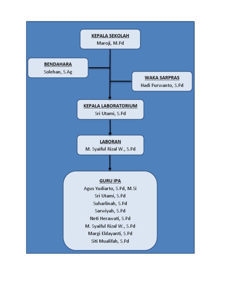 Struktur Organisasi Lab. Ipa PDF