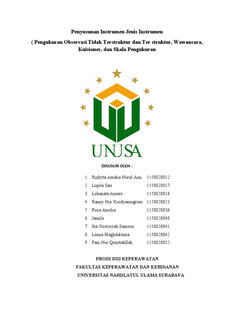 Instrumen Penelitian Keperawatan Terstruktur | PDF | Agama & Spiritualitas